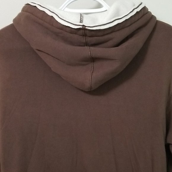 Firefly Men's Brown Fleeced Lined Hoodie With Spell Out Unisex - Picture 5 of 6